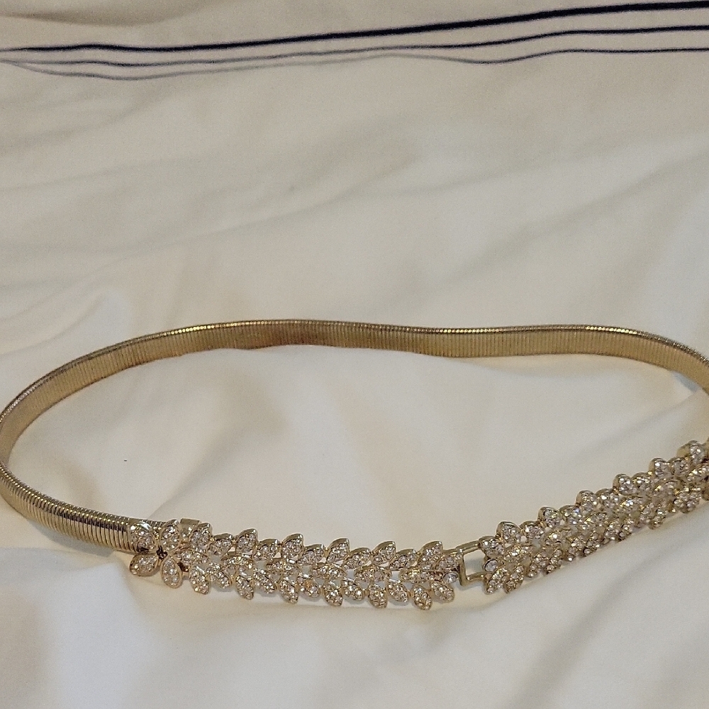Marciano Gold Crystal Embellished Belt